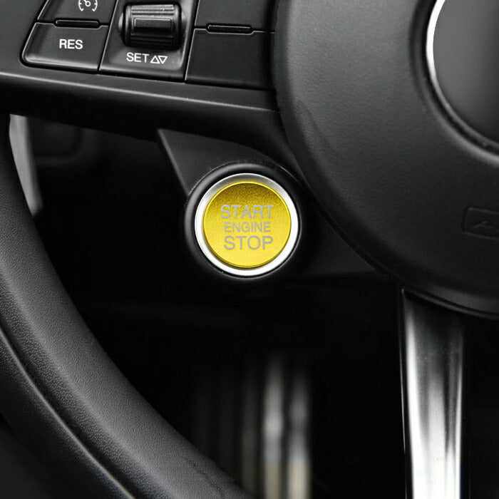 Alfa Romeo アルファロメオ エンジン スタートボタン カバー 全5色 送料無料 スターター プッシュ スタート ストップ エンブレム ステッカー アクセサリー グッズ カスタム パーツ カスタマイズ 車用品 カーインテリア ドレスアップ 内装パーツ