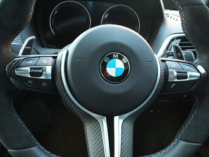 BMW ステアリング カーボン調 カバー F20 F45 F30 F10 F48 F39 F15 F87 F80 F82 などに ハンドルカバー ステアリングカバー ステアリング スイッチ ボタン トリム アクセサリー カスタム パーツ カスタマイズ 車用品 カーインテリア 内装パーツ
