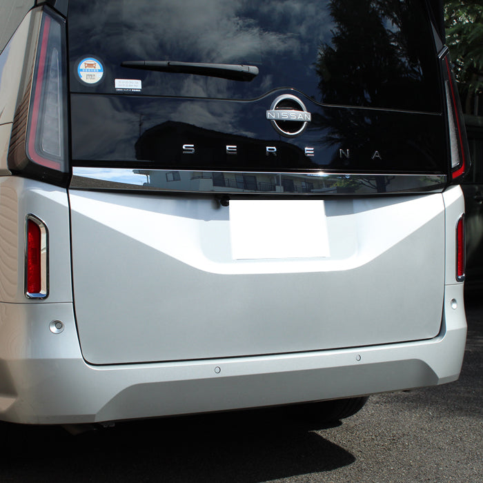 セレナ C28 リア リフレクター パネル カバー クロームメッキ トリム ガーニッシュ テール 反射板 リアリフレクター SERENA 新型 e-power 車用品 車内 アクセサリー カスタム パーツ 内装 外装 ドレスアップ