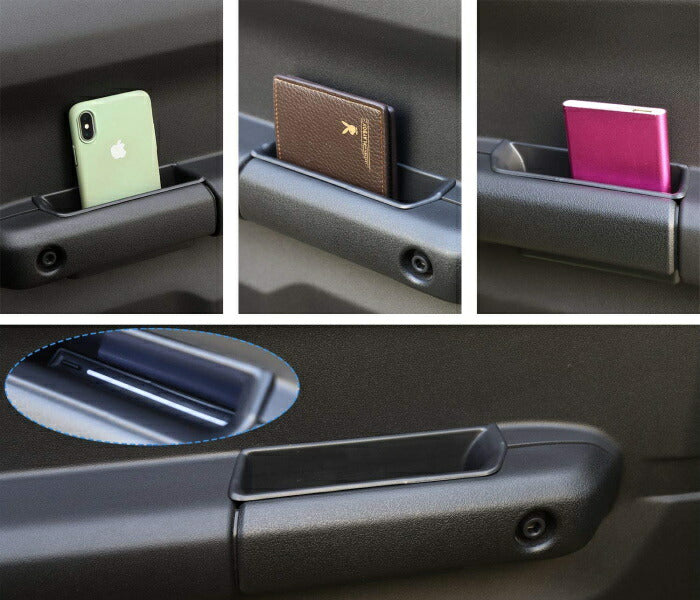 スズキ ジムニー ジムニーシエラ ジムニーノマド JB64 JB74 JC74 小物入れ 2個セット ドアハンドル ボックス ホルダー スマホ タバコ 収納 ポケット ストレージボックス 内装 カスタム アクセサリー パーツ カスタマイズ 車用品 カーインテリア 内装パーツ