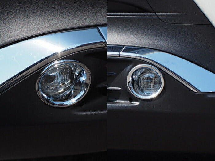 80系 ハリアー フォグ リング 2P クロームメッキ フォグランプ フォグライト カバー ガーニッシュ アクセサリー カスタム ドレスアップ パーツ トヨタ ハイブリッド TOYOTA HARRIER HYBRID 外装パーツ