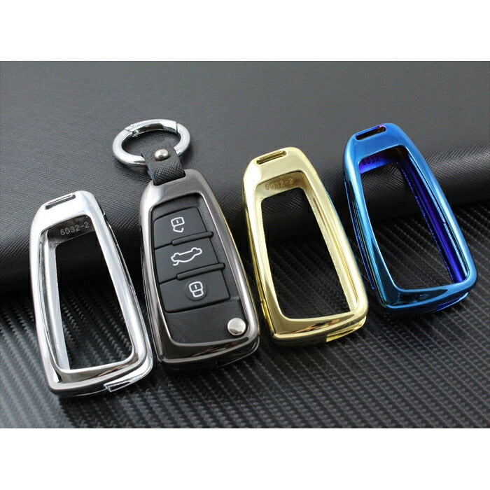 A3!キーケース アウディ キーケース メタル製 カラビナ付き 全4色 キーカバー