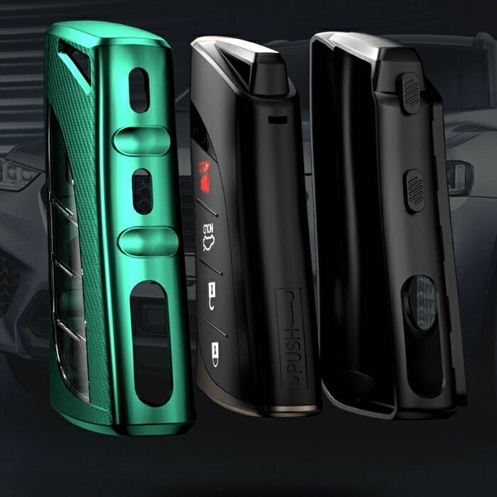 LEXUS レクサス キーケース メタリック TPU製 UX ES LC LS NX LX など キーカバー カーボン調 カーボン柄 スマートキー メッキ 専用設計 キーホルダー アクセサリー 車用品 カーアクセサリー おしゃれ 女性 男性 人気 カーアクセ 小物