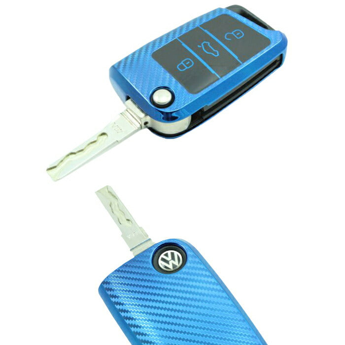 フォルクスワーゲン TPU キーケース キーカバー 全5色 VW Volkswagen ゴルフ7 パサート ティグアン など フルカバー キーホルダー メタリック メッキ カーボン柄 キーレス スマートキー キーフォブ カーアクセサリー おしゃれ 人気 カーアクセ 小物