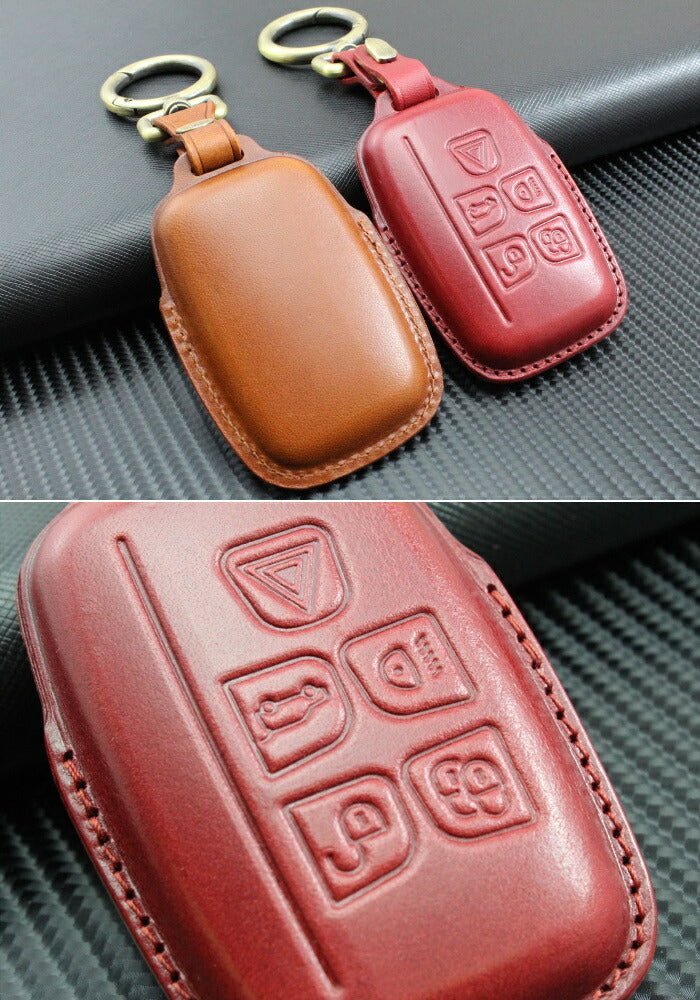 ジャガー ランドローバー 本革 レザー キーケース キーカバー レンジローバー イヴォーグ ディスカバリー F-PACE など 本皮 キーホルダー キーレス カスタム パーツ 車用品 カーアクセサリー おしゃれ 女性 男性 人気 カーアクセ 小物
