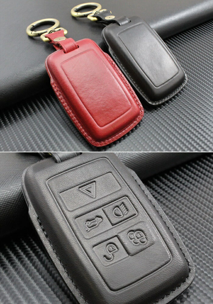 ランドローバー ジャガー 本革 レザー キーケース キーカバー レンジローバー イヴォーグ ディスカバリー F-PACE など 本皮 キーホルダー キーレス カスタム パーツ 車用品 カーアクセサリー おしゃれ 女性 男性 人気 カーアクセ 小物