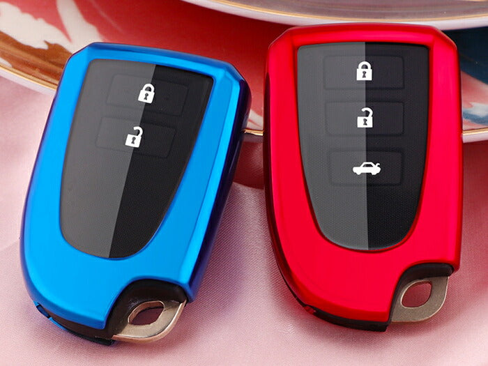 トヨタ キーカバー キーケース ハイエース レジアスエース スペイド ポルテ など メタリック メッキ TPU フルカバー キーホルダー スマートキー キーフォブ カスタム パーツ 車用品 カーアクセサリー おしゃれ 女性 男性 人気 カーアクセ 小物