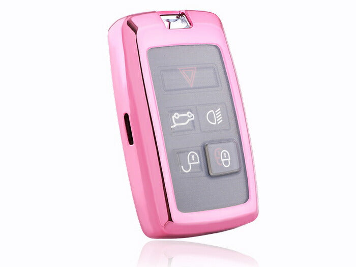 ランドローバー/ジャガー キーカバー キーケース イヴォーク ディスカバリー F-PACE など メタリック メッキ TPU フルカバー キーホルダー スマートキー キーフォブ カスタム パーツ カーアクセサリー おしゃれ