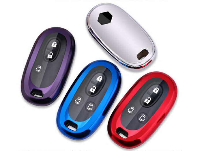 スズキ キーカバー キーケース エブリイ ワゴンR ソリオ ハスラー スペーシア など メタリック メッキ TPU フルカバー キーホルダー スマートキー キーフォブ カスタム パーツ 車用品 カーアクセサリー おしゃれ 女性 男性 人気 カーアクセ 小物