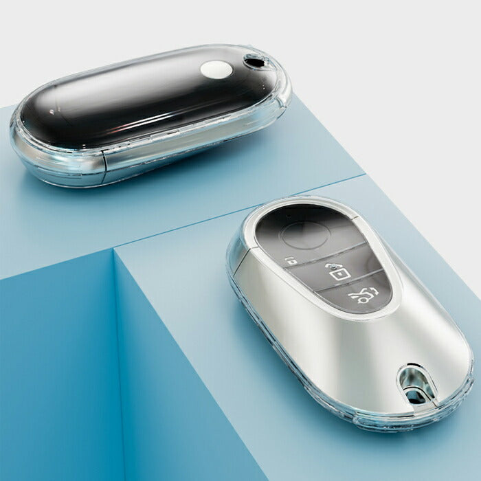 ベンツ クリア TPU キーケース キーカバー Cクラス Eクラス Sクラス GLC SL EQS W206 S206 W214 S214 W223 X254 C254 R232 などに キーホルダー メンズ レディース スマートキー アクセサリー カスタム パーツ