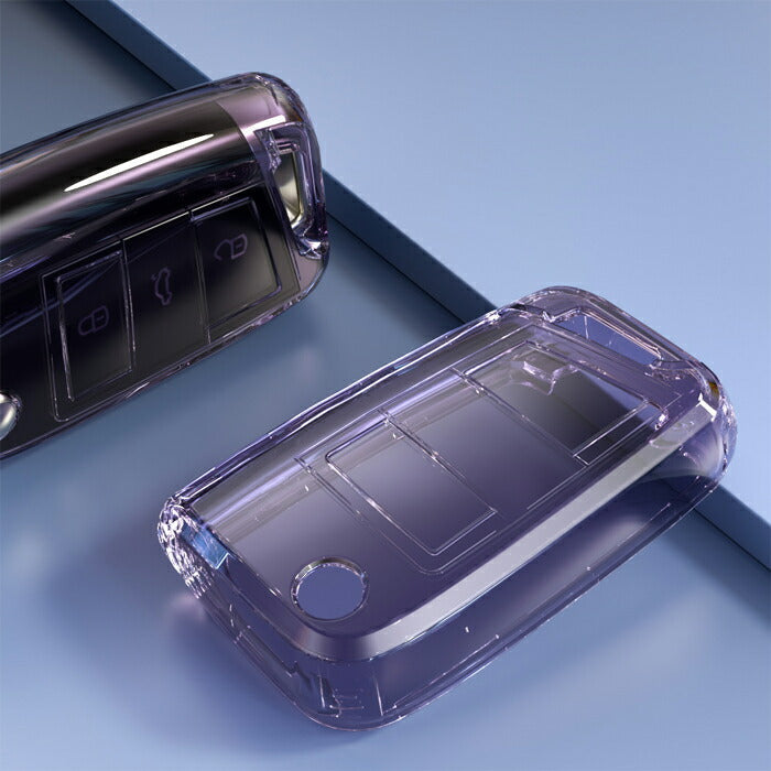 フォルクスワーゲン クリア TPU キーケース キーカバー ゴルフ7 トゥーラン ティグアン Tロック ポロ などに キーホルダー メンズ レディース スマートキー アクセサリー カスタム パーツ おしゃれ かっこいい シンプル 傷防止 汚れ防止 Volkswagen