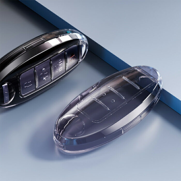 ニッサン 日産 クリア TPU キーケース キーカバー セレナ エルグランド エクストレイル キックス ノート GT-R NV350 などに キーホルダー メンズ レディース スマートキー アクセサリー カスタム パーツ おしゃれ かっこいい シンプル NISSAN