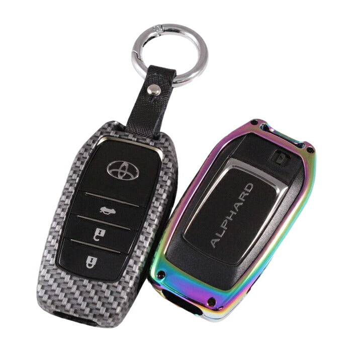 トヨタ キーケース キーカバー メタル製 60系 プリウス 90系 ノア ヴォクシー 30系 40系 アルファード ヴェルファイア 80系 ハリアー 10系 シエンタ 10系 ヤリス ヤリスクロス 200系 300系 ランドクルーザー など アクセサリー カスタム パーツ