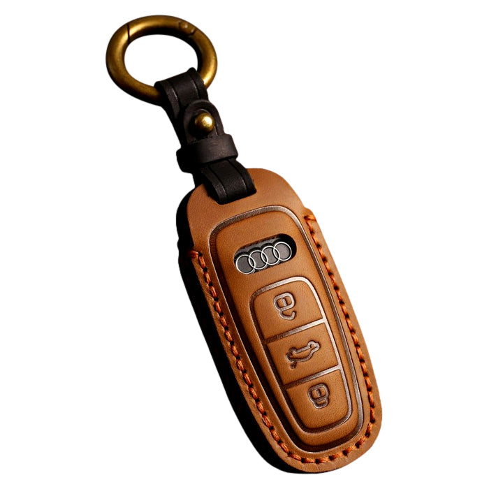 アウディ キーケース 本革 A3 A6 A7 A8 Q7 Q8 S3 S6 S7 S8 RS3 e-tron eトロン アバント セダン スポーツバック クーペ ロードスター AUDI キーカバー レザー 革 人気 新型 かわいい アクセサリー カスタム パーツ カスタムパーツ