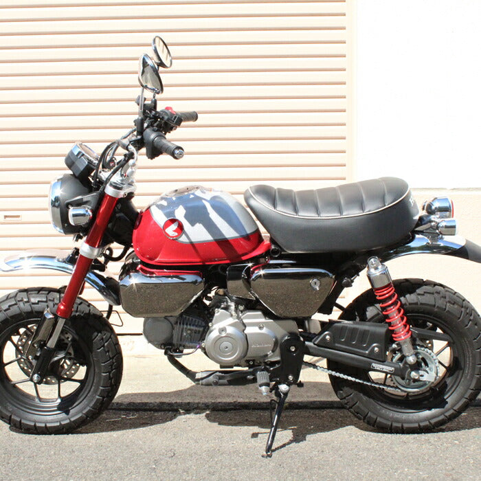 ホンダ モンキー125 サイドカバー カウル 左側 クロームメッキ/ブラックメッキ サイド カバー サイドカウル サイドアウター 外装 Monkey125 Monkey 125 アクセサリー カスタム パーツ カスタムパーツ 保護 部品 車体 外装パーツ ブラック シルバー