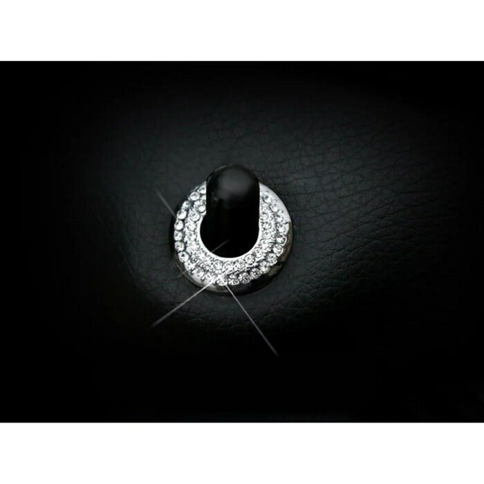 Porsche ポルシェ ドア ロック ピン リング 4個セット クリスタルストーン シルバー ラインストーン スワロフスキー風 カスタムパーツ アクセサリー パーツ【カー用品のお店BeeTech】カスタマイズ 車用品 カーインテリア ドレスアップ 内装パーツ