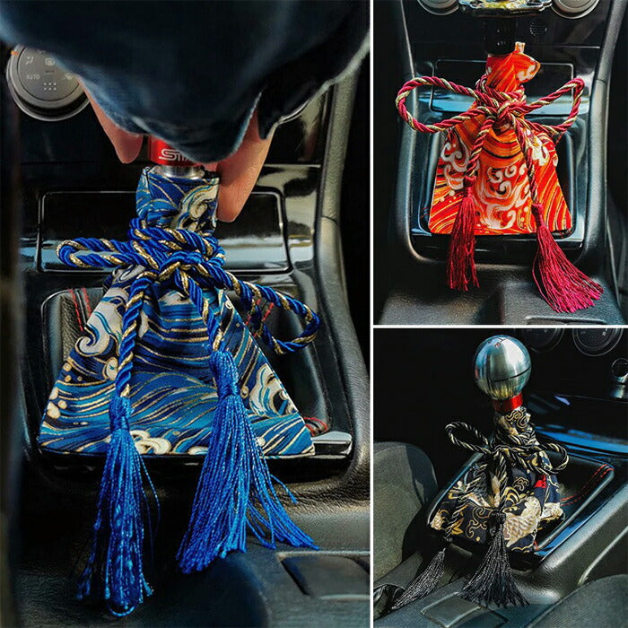 シフトノブ カバー 汎用 和柄 和風 AT MT 兼用 トラック マニュアル車 シフトブーツ シフトカバー アクセサリー カスタム パーツ ドレスアップ JDM ブーツ インテリア おしゃれ かっこいい トラック 軽 アクセサリー