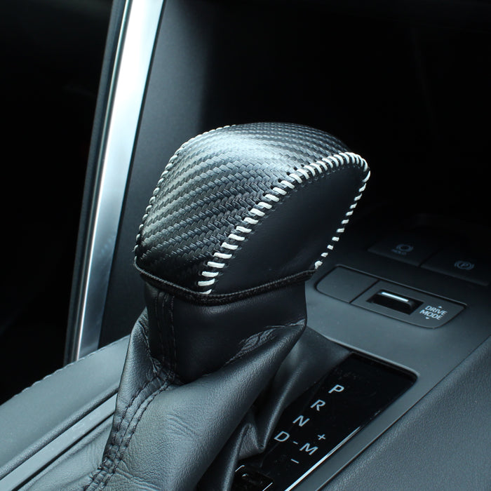 トヨタ RAV4 50系 ハリアー 80系 クラウン 220系 シフトノブ カバー カーボンレザー シフトノブカバー シフトカバー シフトレバー シフトブーツ シフト ブーツ ガード プロテクター アクセサリー カスタム パーツ カスタムパーツ 内装 ドレスアップ