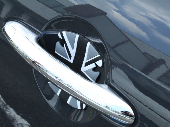 BMW MINI ミニクーパー などに最適 ドア ハンドル プロテクター 4枚セット 全2色 汎用 ガード ドアノブ ドアオープナー 傷防止 ステッカー フィルム カスタマイズ 車用品 ドレスアップ カスタム パーツ 外装パーツ アクセサリー