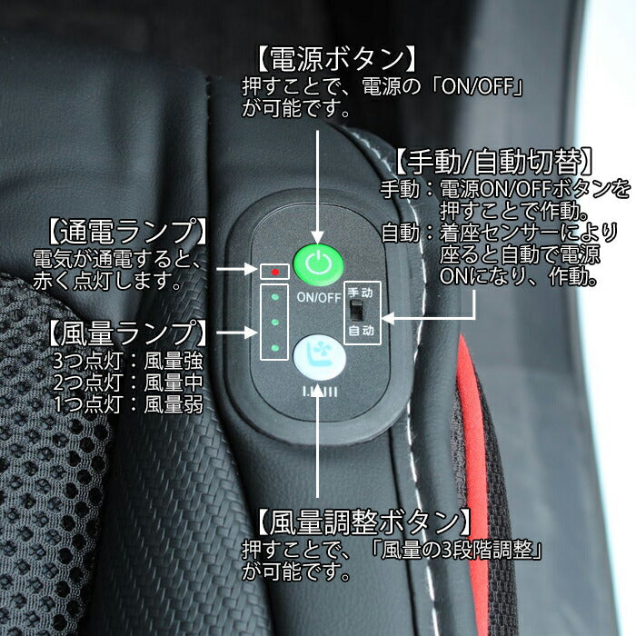 車 シートクーラー カバー ファン付き クッション 16個ファン 12V用 シガーソケット 後付け クールシート 風量調整機能付き シートクッション ひんやり メッシュ 冷感 空調服 カー用品 汎用 ハイエース NV350 サクシード ノア ヴォクシーなど