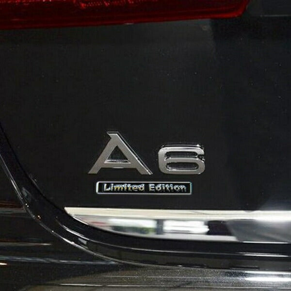 Limited Edition エンブレム 汎用 ブラック×レッド 送料無料 リミテッドエディション シール貼り付け AUDI アウディなどに最適 両面テープ ステッカー ドレスアップ カスタム パーツ カーアクセサリー おしゃれ 女性 男性 人気 カーアクセ 小物