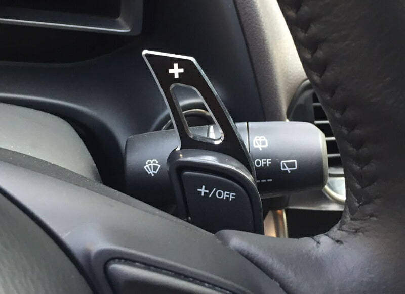 マツダ アルミ製 パドルシフト エクステンダー ブラック 左右セット 送料無料 AXELA ATENZA CX-3 CX-5 ロードスター mazda エクステンション カスタム パーツ パドル シフト ドレスアップ 内装パーツ