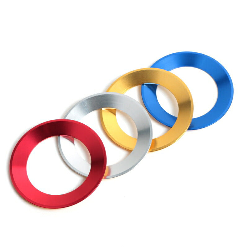 VW ステアリング エンブレム リング 全4色 送料無料 両面テープ貼り付け ステッカー フォルクスワーゲン Volkswagen ゴルフ6 ゴルフ7 ビートル パサート ハンドル カスタム アクセサリー カスタマイズ 車用品 カーインテリア 内装パーツ