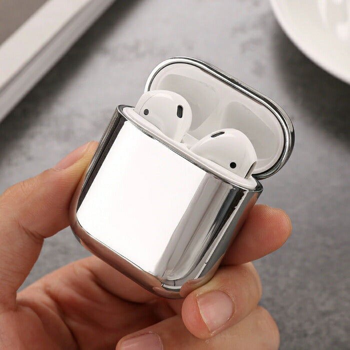 Airpods / Airpods2 用 メッキ ハードケース 全4色 カバー ケース エアーポッズ エアーポッズ2 ケースカバー かわいい おしゃれ 1000円 ポッキリ ぽっきり 送料無料