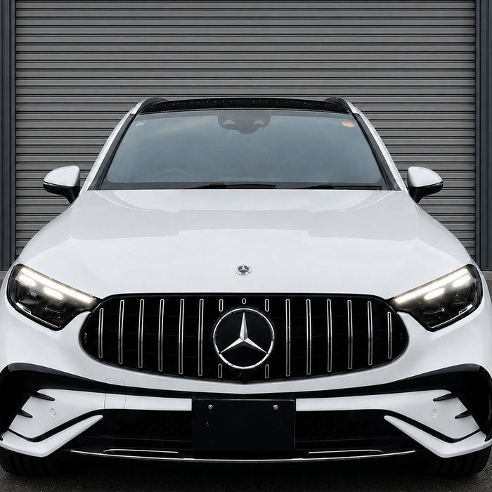 メルセデスベンツ GLC X254 C254 クーペ パナメリカーナ グリル AMG風 GLC43 GLC63 ルック フロントカメラ有り/無し兼用 フロントグリル 交換 社外品 アクセサリー カスタム パーツ カスタムパーツ Mercedes Benz