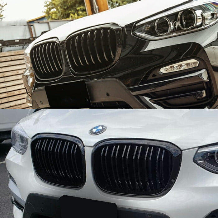 BMW X3 X4 G01 G02 前期モデル グリル キドニーグリル X3M X4M スタイル Mルック Mスタイル ダブルフィン シングルフィン グロスブラック マットブラック アクセサリー カスタム パーツ カスタマイズ 車用品 ドレスアップ 外装パーツ