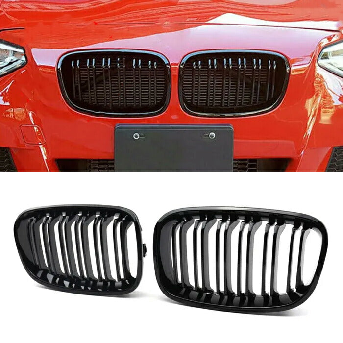BMW 1シリーズ F20 前期 後期 LCI フロントグリル ダブルフィン グロス