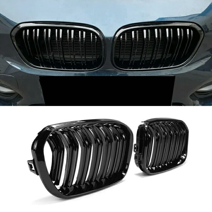 BMW 1シリーズ F20 前期 後期 LCI フロントグリル ダブルフィン グロス