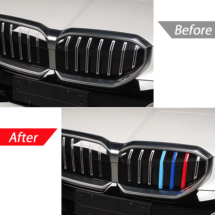 BMW フロント グリル カバー G60 G61 5シリーズ i5 新型 グリルカバー 3色 アクセサリー カスタム パーツ カスタムパーツ 交換 グリルカバー グリルフィン グリルバー インサートトリム 外装 エアロ