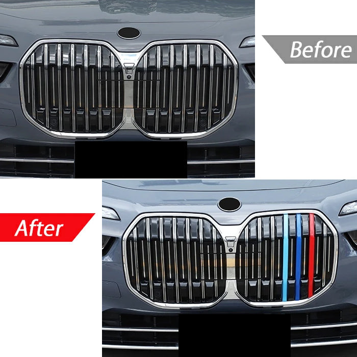 BMW 7シリーズ G70 フロント グリル カバー 新型 グリルカバー 3色 アクセサリー カスタム パーツ カスタムパーツ 交換 グリルカバー グリルフィン グリルインサート グリルバー インサートトリム 外装 エアロ