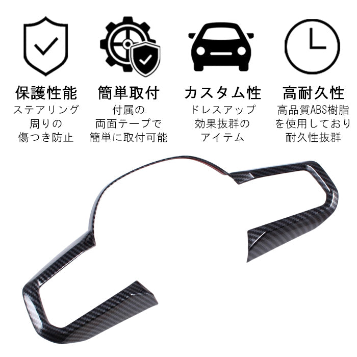 BMW ステアリング ガーニッシュ カーボン調 G60 G61 G70 G45 5シリーズ 7シリーズ X3 i5 i7 スポーツステアリング カバー ハンドル トリム アクセサリー カスタム パーツ カスタムパーツ 内装 ドレスアップ