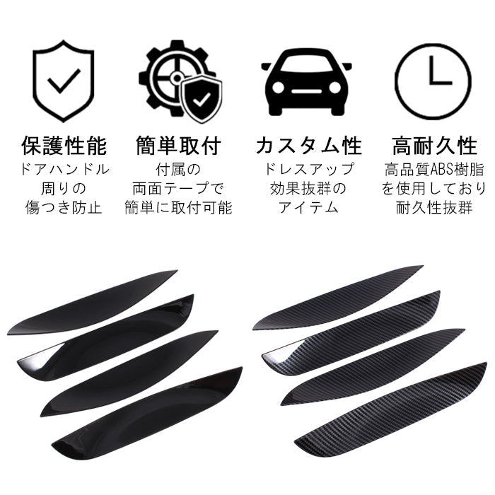 BMW ドアハンドル プロテクター 4Pセット カーボン調 ピアノブラック G45 X3 ドア ハンドル カバー ガード アクセサリー カスタム パーツ カスタムパーツ 外装 ドレスアップ