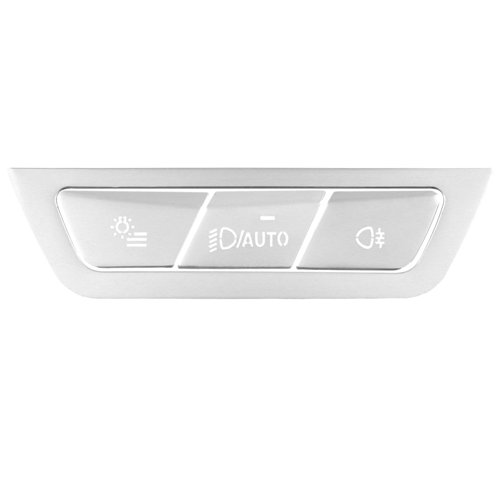 BMW アルミ製 ヘッドライト スイッチ ボタン カバー X1 U11 X2 U10 X5 G05 X6 G06 など フォグライト フォグランプ 光量調整 カバー ステッカー アクセサリー カスタム パーツ カスタムパーツ 内装 ドレスアップ