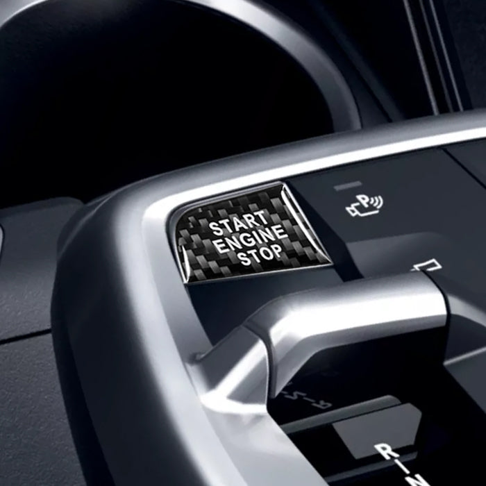 BMW X1 U11 X2 U10 カーボン エンジン スタート ストップ ボタン カバー リアルカーボン START ENGINE STOP ボタン スイッチ ステッカー エンジンスタート エンジンスタートストップ アクセサリー カスタム パーツ カスタムパーツ 内装 ドレスアップ
