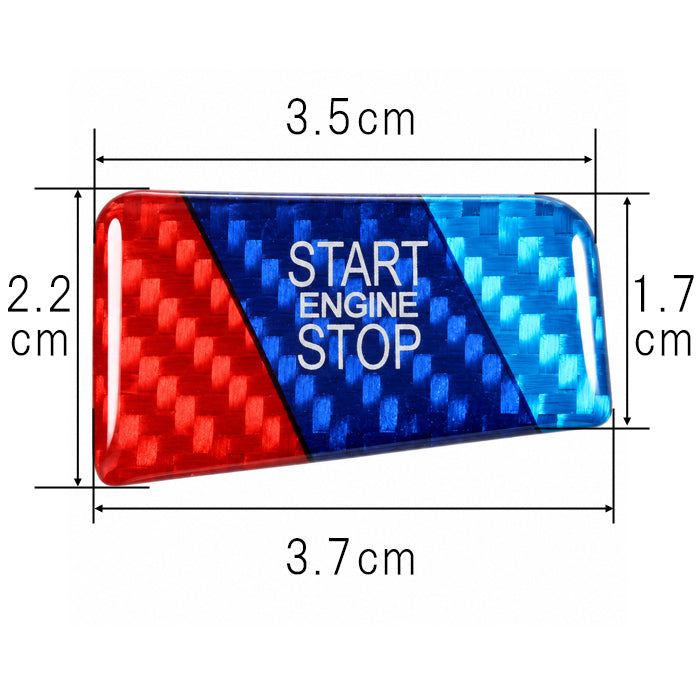 BMW 5シリーズ G60 G61 7シリーズ G70 X3 G45 M5 G90 G91 Mカラー カーボン エンジン スタート ストップ ボタン カバー START ENGINE STOP ボタン スイッチ ステッカー スタートボタン エンジンスタートストップ アクセサリー カスタム パーツ
