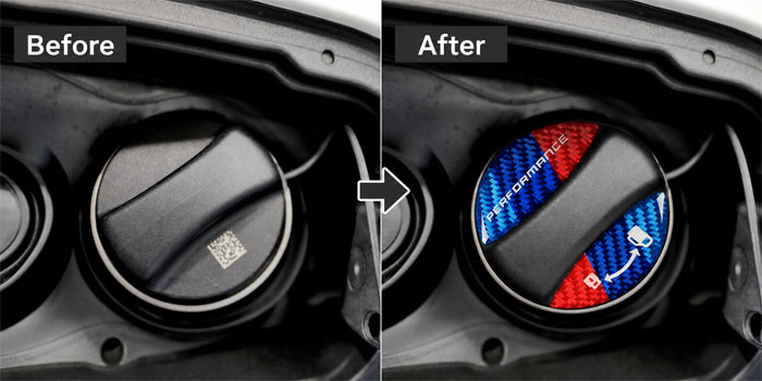 BMW カーボン ガソリンキャップ カバー ステッカー F70 F40 F20 F74 F46 G20 G21 F30 F31 G30 U11 F48 F39 U10 G01 G02 G45 G60 G61 G05 G06 など Mカラー フューエルキャップ 給油口  ディーゼル ハイオク ガソリン アクセサリー カスタム パーツ