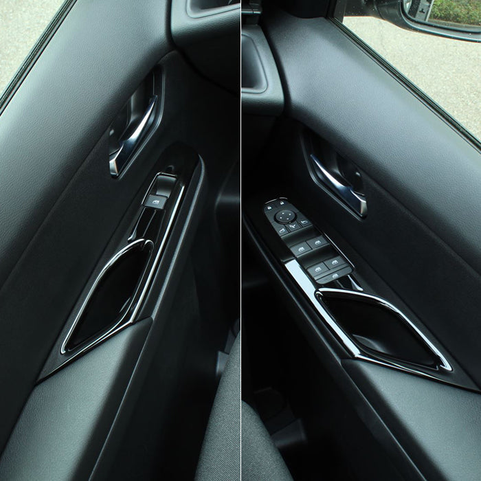 セレナ C28 ウィンドウスイッチ パネル カバー 2点セット 1台分 サテンシルバー ピアノブラック トリム ガーニッシュ ウインドウスイッチ ボタン パワーウィンドウ SERENA 新型 e-power 車用品 車内 アクセサリー カスタム パーツ