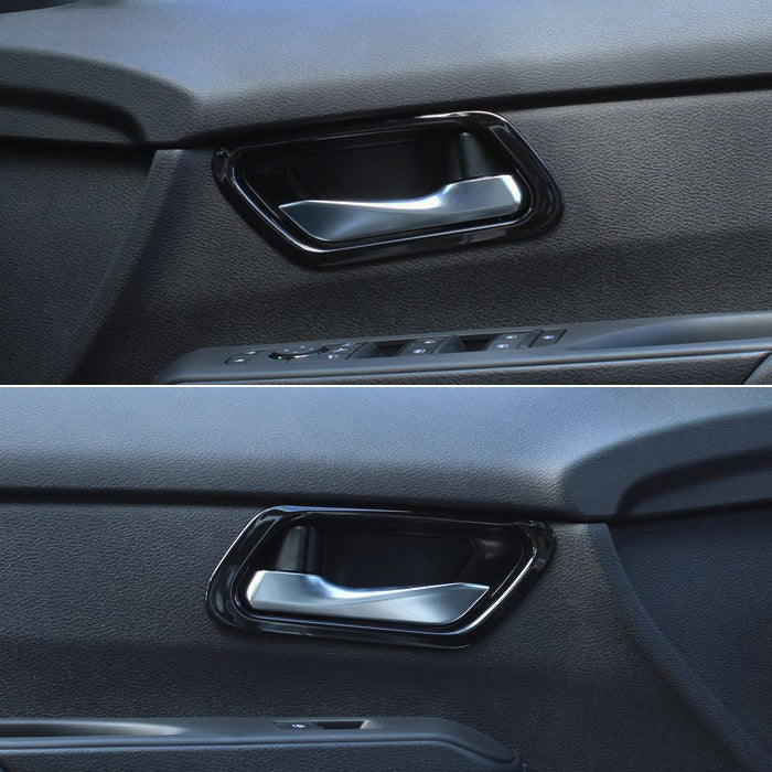 セレナ C28 インナー ドアハンドル パネル カバー 2点セット フロント用 1台分 サテンシルバー ピアノブラック トリム ガーニッシュ SERENA 新型 e-power 車用品 車内 アクセサリー カスタム パーツ 内装 外装 ドレスアップ