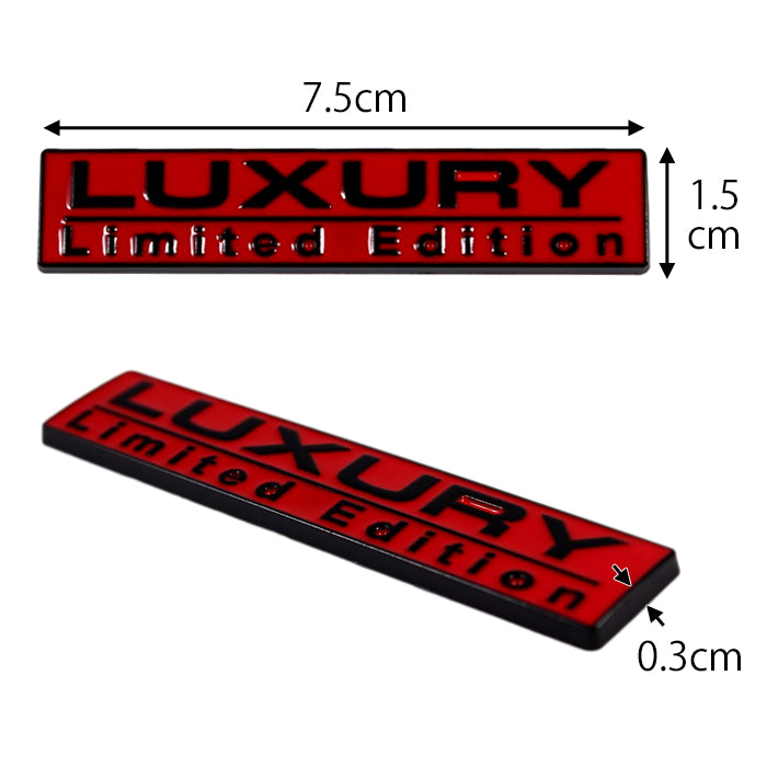 LUXURY LIMITED EDITION エンブレム ラグジュアリーリミテッドエディション 亜鉛合金製 車 ステッカー シール 3Dメタル 汎用 アクセサリー カスタム パーツ カスタムパーツ ドレスアップ 外装