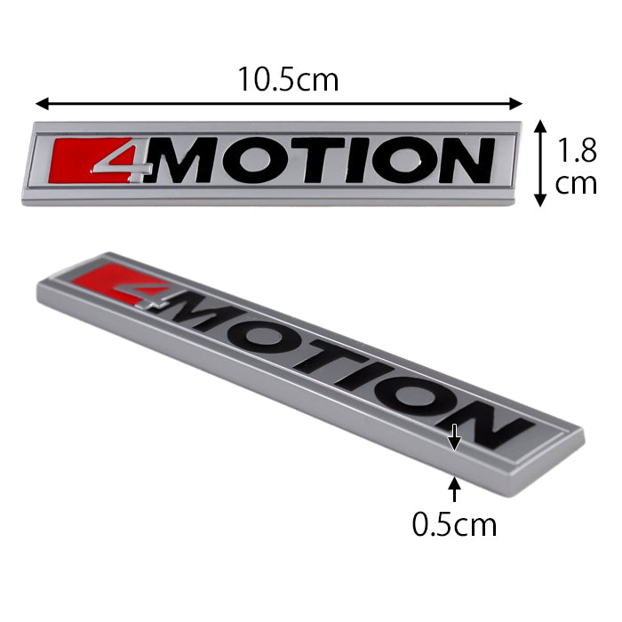 4 MOTION エンブレム 4 モーション 亜鉛合金製 車 VW フォルクスワーゲンなどに最適 ステッカー シール 3Dメタル 汎用 アクセサリー カスタム パーツ カスタムパーツ ドレスアップ 外装 4MOTION 4モーション 4WD AWD