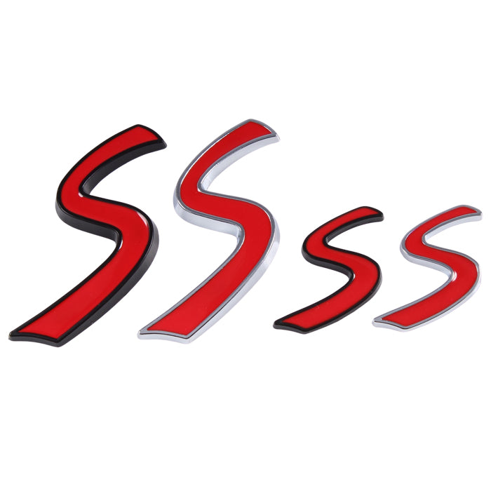 BMW MINI ミニ ミニクーパー などに最適 S ロゴ エンブレム 金属製 クーパーS Cooper S ステッカー シール リア サイド フロント アクセサリー カスタム パーツ