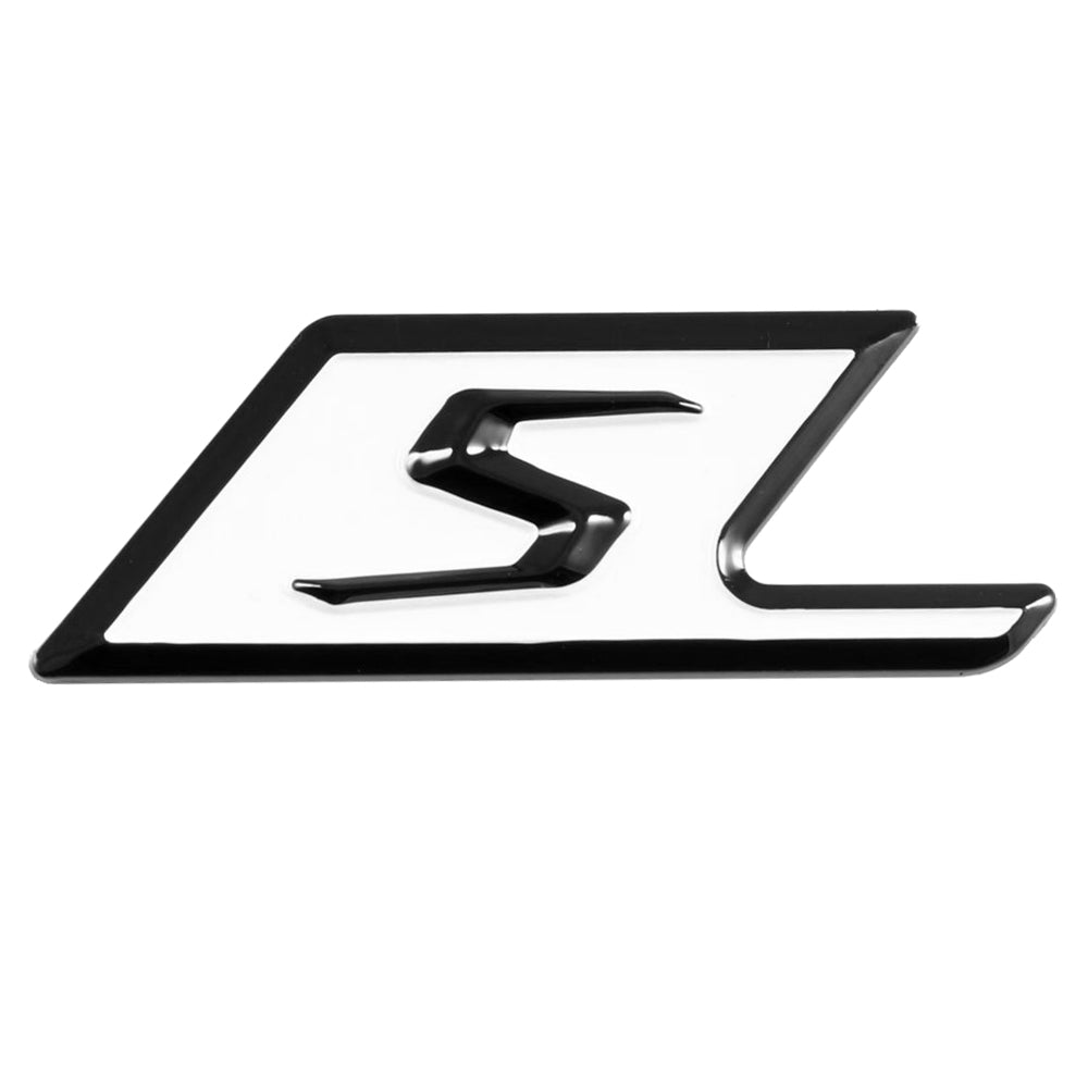 S ロゴ エンブレム ショートタイプ ABS樹脂製 リア サイド ステッカー メルセデスベンツ ベンツ 互換品 AMG 互換品 アクセサリー カスタム パーツ カスタムパーツ 外装 ドレスアップ シール バッチ