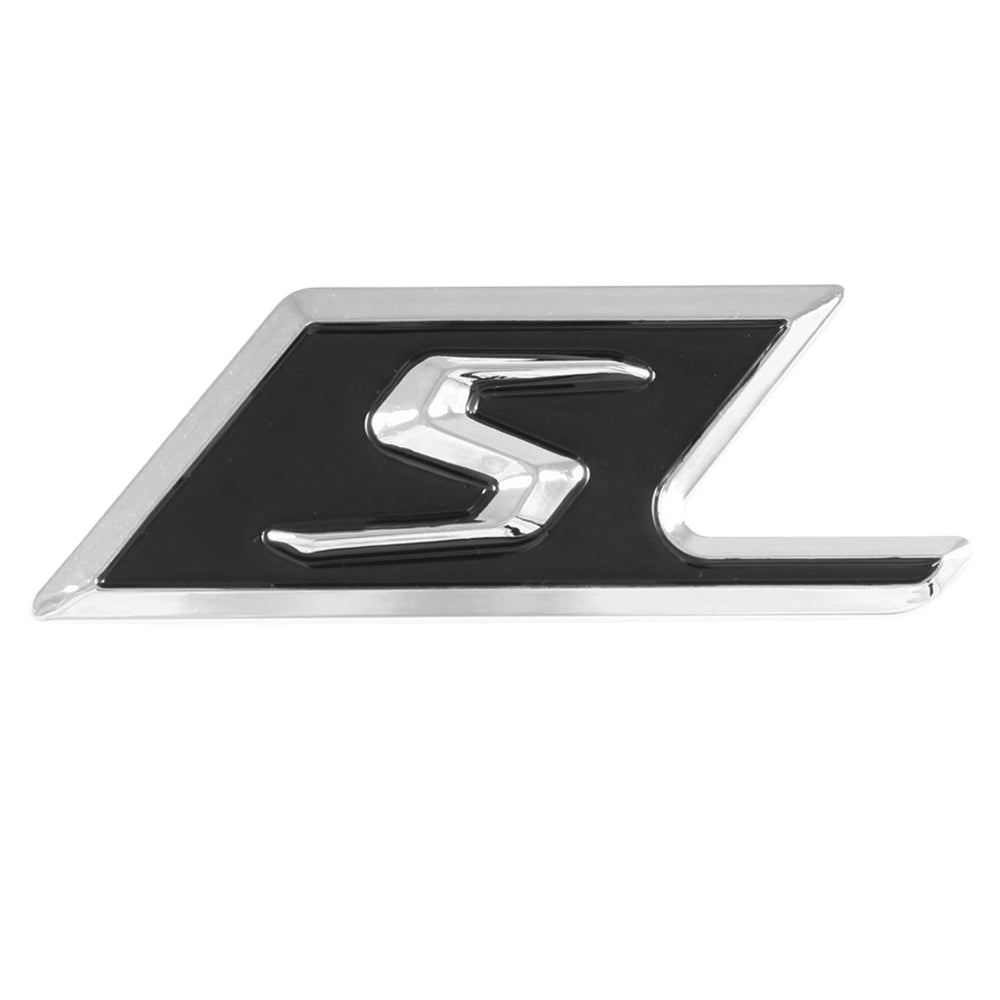 S ロゴ エンブレム ショートタイプ ABS樹脂製 リア サイド ステッカー メルセデスベンツ ベンツ 互換品 AMG 互換品 アクセサリー カスタム パーツ カスタムパーツ 外装 ドレスアップ シール バッチ