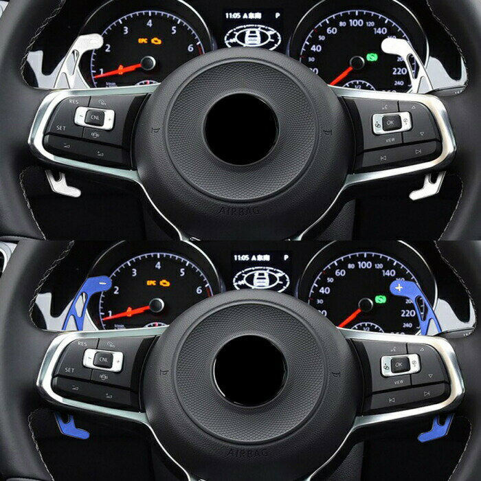 VW フォルクスワーゲン パドルシフト アルミ 全5色 ゴルフ7 ポロ シロッコ GTI  ゴルフR など ステアリング パドル シフト エクステンション アクセサリー パーツ【カー用品のお店BeeTech】カスタマイズ 車用品 カーインテリア ドレスアップ 内装パーツ