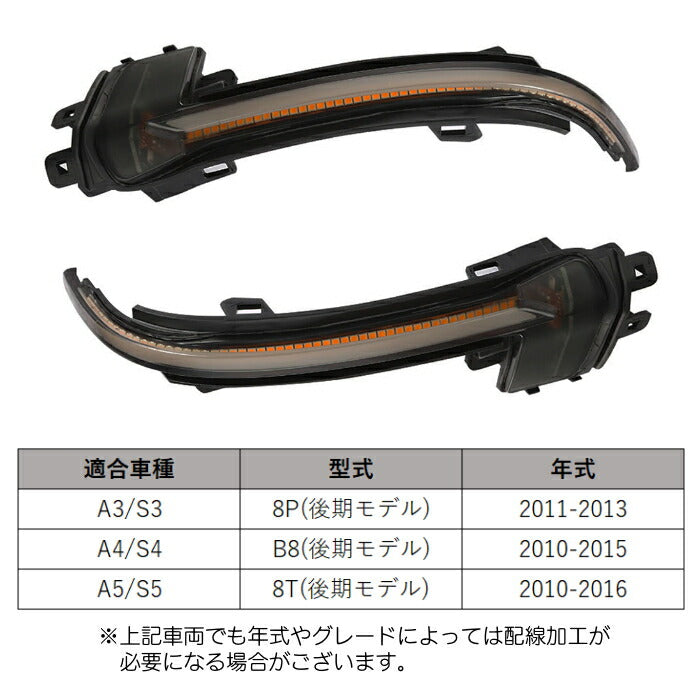 アウディ ドアミラー シーケンシャルウインカー LED Audi A3 S3 S4 S4