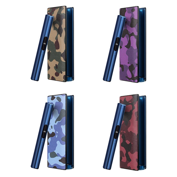 glo HILO puls 専用 カバー ハードタイプ グロー ヒーロ プラス 専用 ケース スリーブ 収納 レザー タバコ スティック 充電 アクセサリー 耐衝撃 迷彩 ヒョウ柄 豹柄
